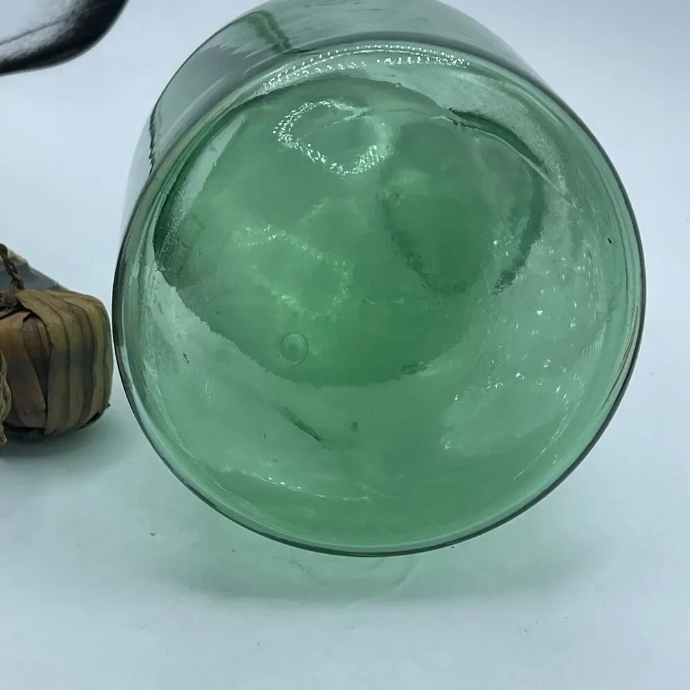 Vintage Italian wine decanter green glass chill without watering down.